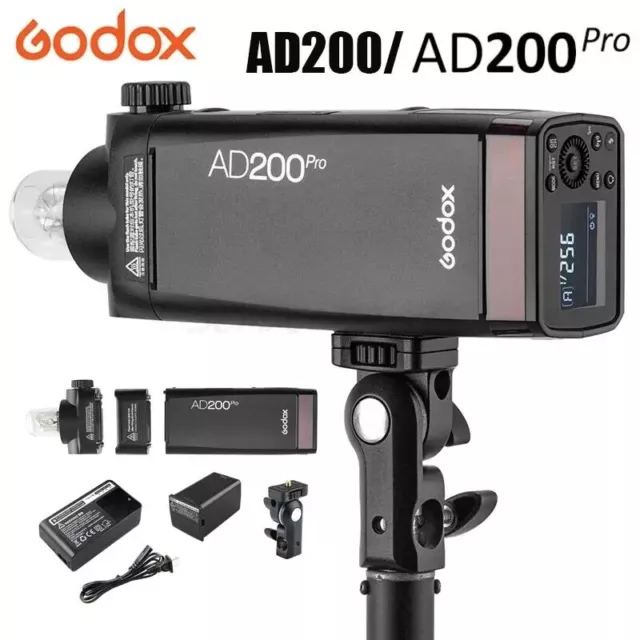 Godox AD200 AD200Pro 2,4G Wireless TTL HSS Doppelkopf Blitzgerät Pocket Flash