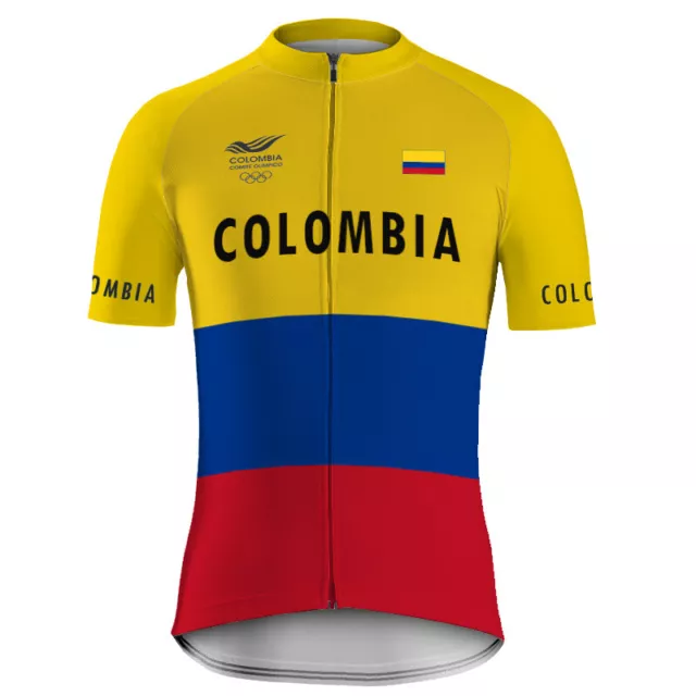 Outdoor Cycling Jersey Colombia Bicycle MTB Bike Shirt Road Ride Clothing Top