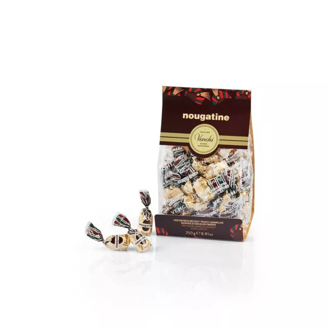 Venchi Torrone Cioccolato Piemonte Nocciola Cioccolato Amaro 250g NUOVO MHD 9/24
