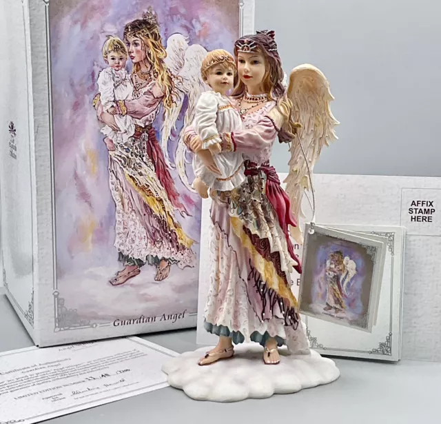 💜 A Stunning ‘Christine Haworth’ Angel Whispers Figurine ‘Guardian Angel’. 💜