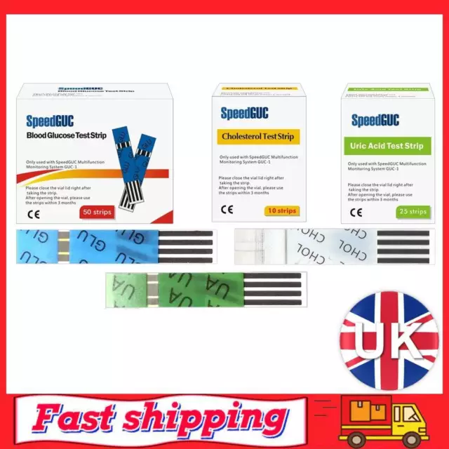 Speed GU Cholesterol Test Strips Uric Acid Test Strip Blood Glucose Test Strips