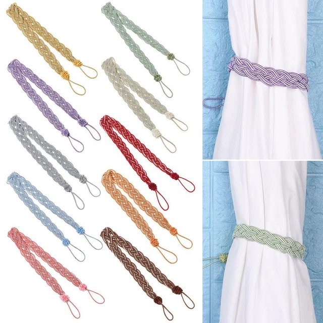Hold Simple Braided Tiebacks Curtain Holder Rope Tie Backs Satin Voile Strap