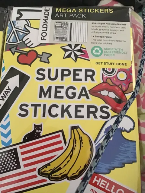 Planner Organizer 930 Stickers Super Mega Assorted Art Pack Stickers Folder Gift