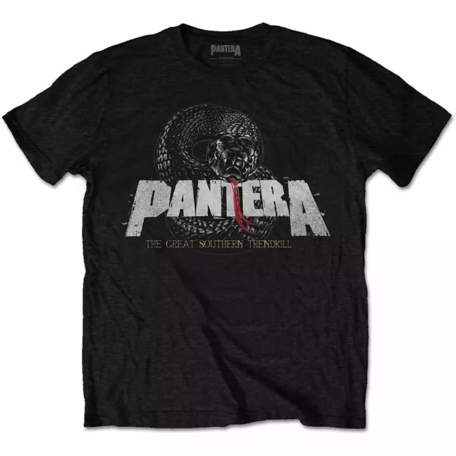 Pantera 'Snake Logo' (Noir) T-Shirt - NOUVEAU ET OFFICIEL!