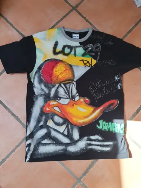 T-Shirt LOT29 air brushed L Looney Tunes Bugs Bunny  Tasmanischer Teufel Vintage