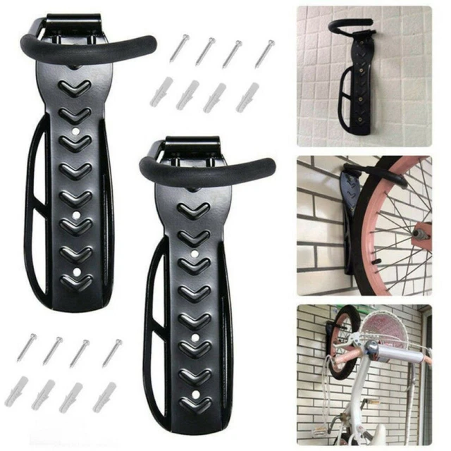 2pcs Bike Bicycle Wall Mount Hook Holder Mountain Storage Bracket Stand Hanger