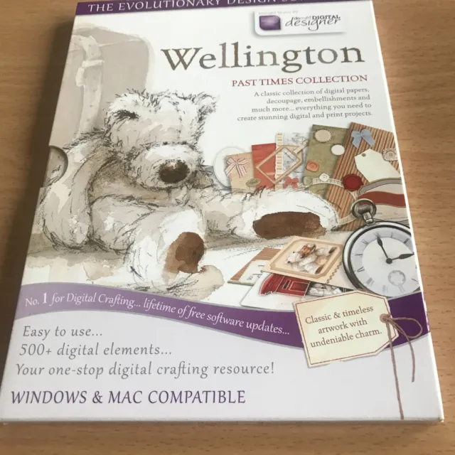 Disco Docrafts Wellington Bear Past Times colección CD-ROM. DVD de diseñador digital