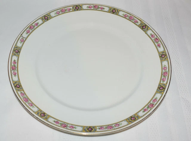 10 Inch Dinner Plate, Gilt Edge, Art Nouveau, Alfred Meakin, England