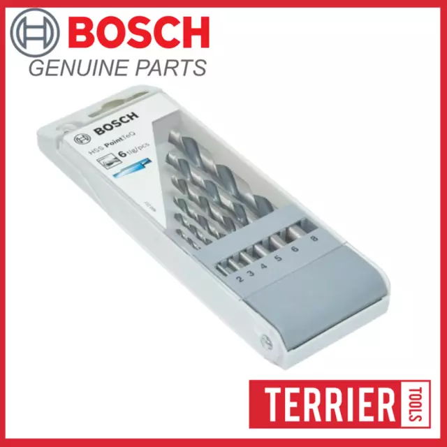 Bosch PointTeQ Metal Drill Bit Set For Metal Steel x6 Pcs Drill Bits HSS Point