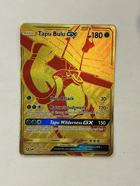 TAPU BULU GX SV91/SV94 Pokemon Hidden Fates Holo Full Art Card 15.99 -  PicClick UK