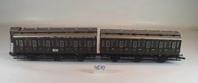 Märklin Spur H0 1/87 Abteilwagen-Paar 3-achsig der DRG KKK NEM #4870