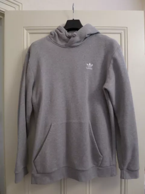 Adidas Essential Hoodie Size L Grey Preloved, excellent condition