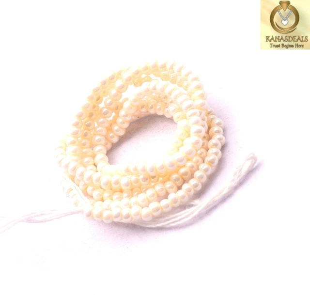 White Beads Plated Beads Jewellery Magnificent 5 Gm Value-Priced @1.99-62922
