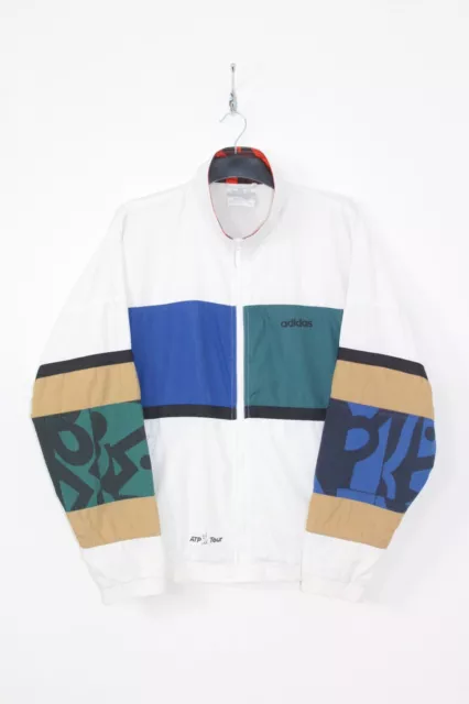 Adidas 90'S Vintage Atp Tour Tennis Tracksuit Top,Jacket,Retro,Size:large