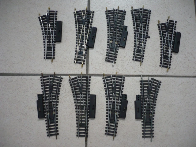 Lot Kleinbahn HO : 67 Rails + 1 Aiguillage électrique - Train Miniature Occasion