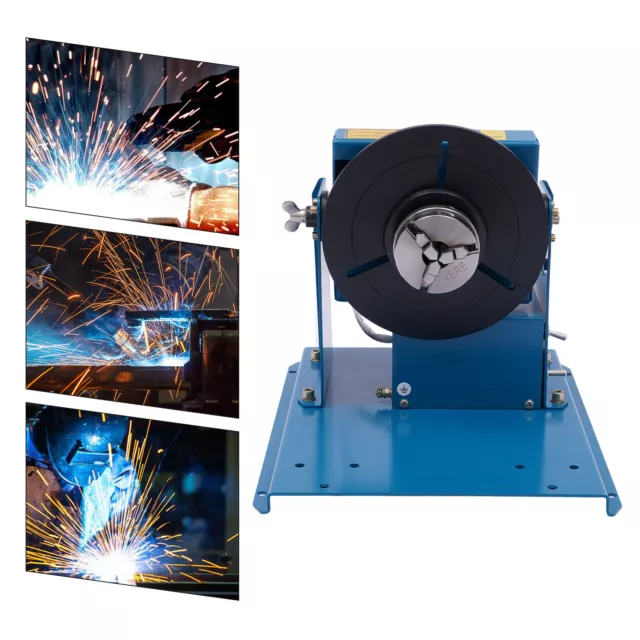 Automatic Rotary Welding Positioner Turntable Welder Table 3Jaw Lathe Chuck NEW