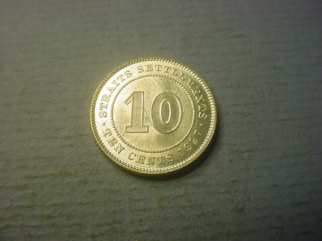 Malaysia Straits Settlements 10 Cents 1927 UNC #78810