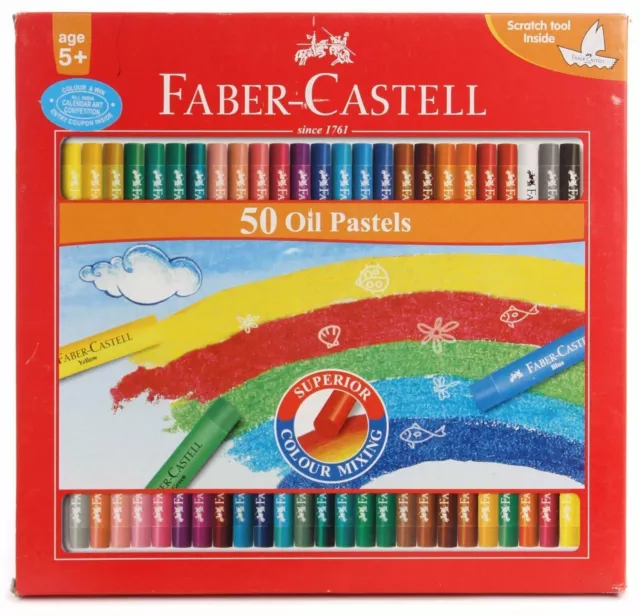 50 x Faber-Castell Oil Pastels Set Oil Pastel Wax Crayons