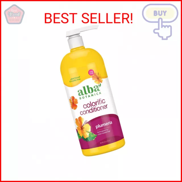 Alba Botanica Colorific Conditioner, Plumeria, 32 Oz