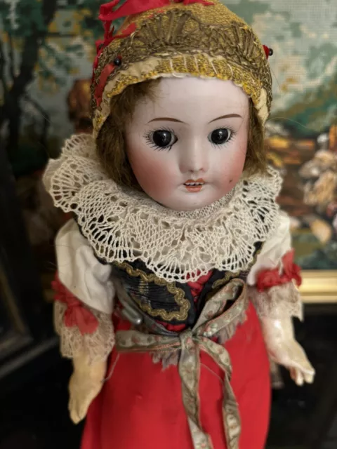 French  Bisque Head Bleuette Doll made by SFBJ Size   29 Cm