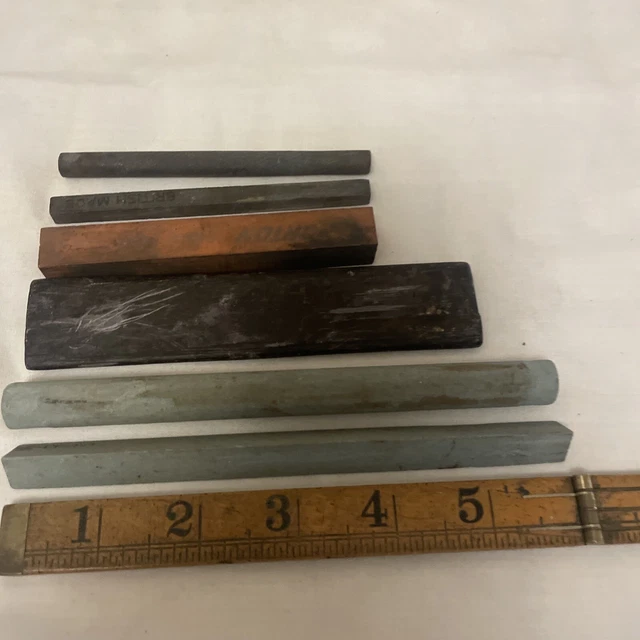 Job Lot Small  Sharpening Stones, Carborundum - 6 Stoned Various Types