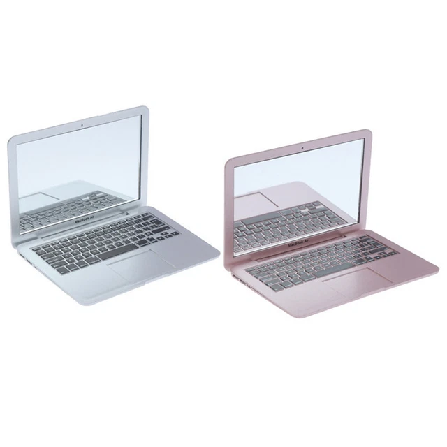 Girl Mini Pocket Laptop Shape Makeup Clear Mirror Baby Mirrors  a_J!$4