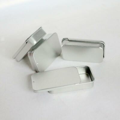 Mini Iron Box Slide Cover Storage Box Wedding Jewelry Pill Case Portable Tin WB