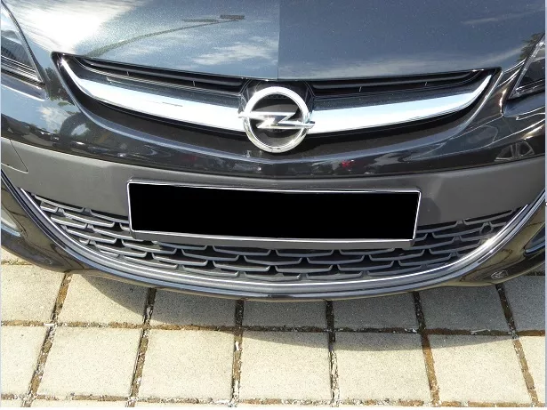 Chromstrebe Opel Astra J Facelift Frontstoßfänger Chrom Tuning 09/12 - 06/15