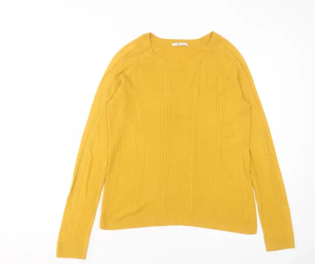 Maglione pullover acrilico da donna NEXT giallo crew taglia 12