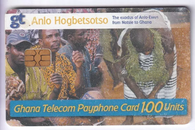 Afrique Telecarte / Phonecard .. Ghana 100U Gt Hogbetsotso 8N°N Em Chip/Puce