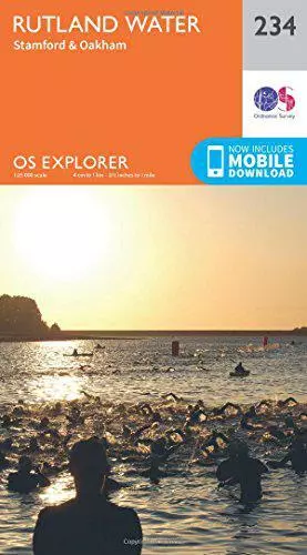 OS Explorer Map (234) Rutland Water, Stamford and Oakham by Ordnance Survey, NEW