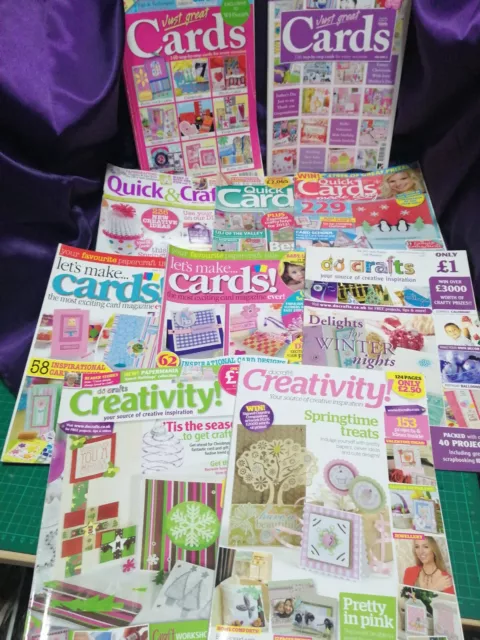 Cardmaking Magazine Bundle- Just Great Cards/Docrafts Creativity/Quick Cards Etc