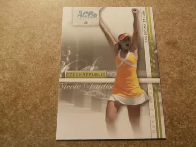 Nicole Vaidisova, 2007 Ace Authentic Tennis Rookie Card, Mint Condition (Jt29)