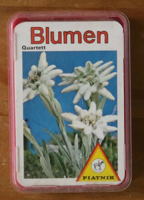 Vintage Deutsches Quartett Kartenspiel - Piatnik - Blumen - Top Zustand