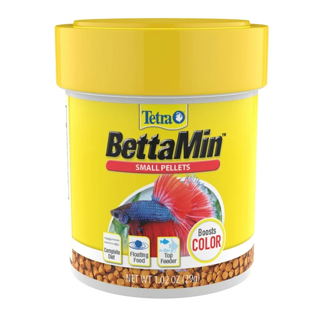 Tetra Betta Small Pellets 1.02 Oz Fish Food With Color Enhancers Bettamin