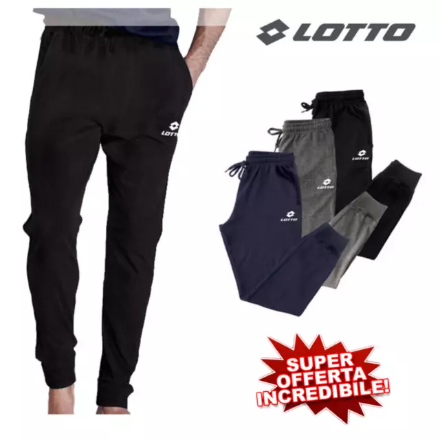 Pantalone Tuta Uomo Invernale Caldo Cotone Felpato Slim Fit Sportivo Fitness