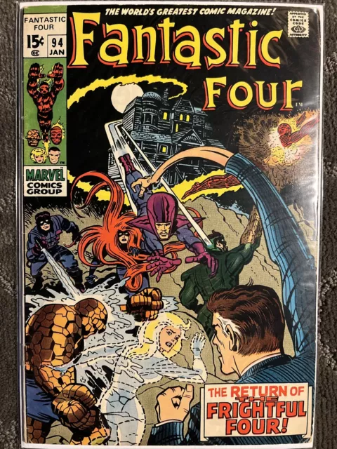 Marvel Comics Fantastic Four #94 1970 1st Agatha Harkness HUGE MCU KEY 🔑