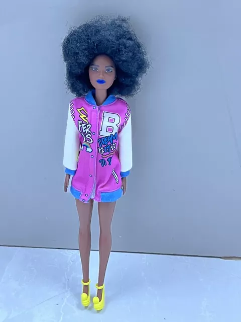 Barbie Doll AA Doll  afro Hair Blue Lip