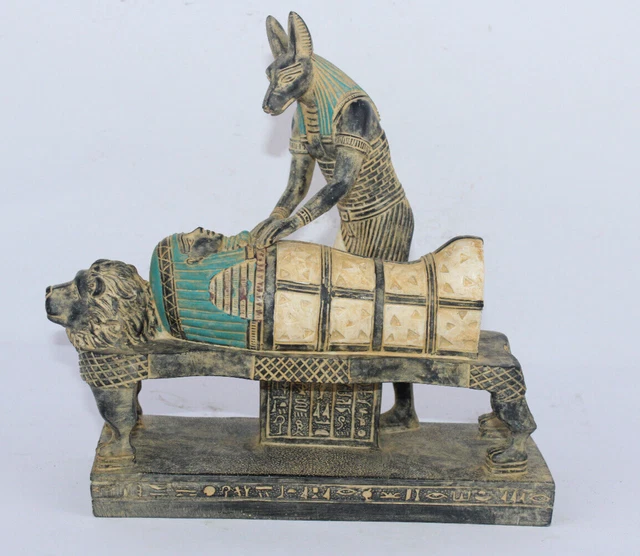 RARO ANTIGUO EGIPCIO ANTIGUO ANUBIS Momificar después de la estatua de la...