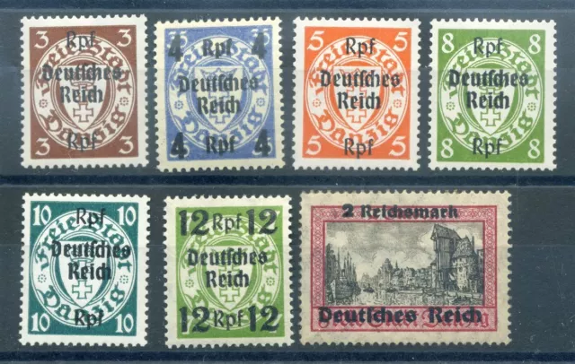 877354) DR Lot aus Nr. 716-729 postfrisch, Danzig, mit 729x, Michel über 100,-