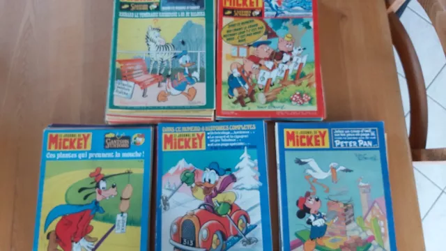 LE JOURNAL DE MICKEY année 75/76   Lot 49 revues Disney  anciennes n°1251 A 1297