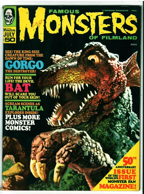 1960S HORROR MAGAZINE lot: Famous Monsters #50 & 54, Monster World #5 ...