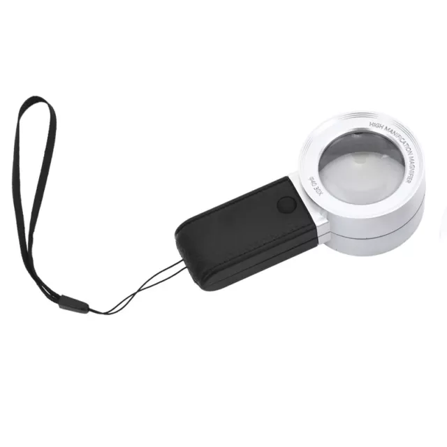  30X 40X Magnifying Glass with Light and Stand, Large