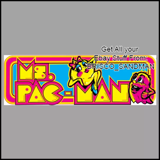 Fridge Fun Refrigerator Magnet MS PAC-MAN LOGO Retro Video Games Gaming 80s