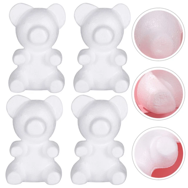 4pcs Unlackiert Blank Bär Modellierung Modelle DIY Bär Ornamente DIY Bär Puppen 10