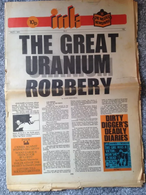 INK NEWSPAPER Issue no 1 - May 1971 underground press Counter Culture