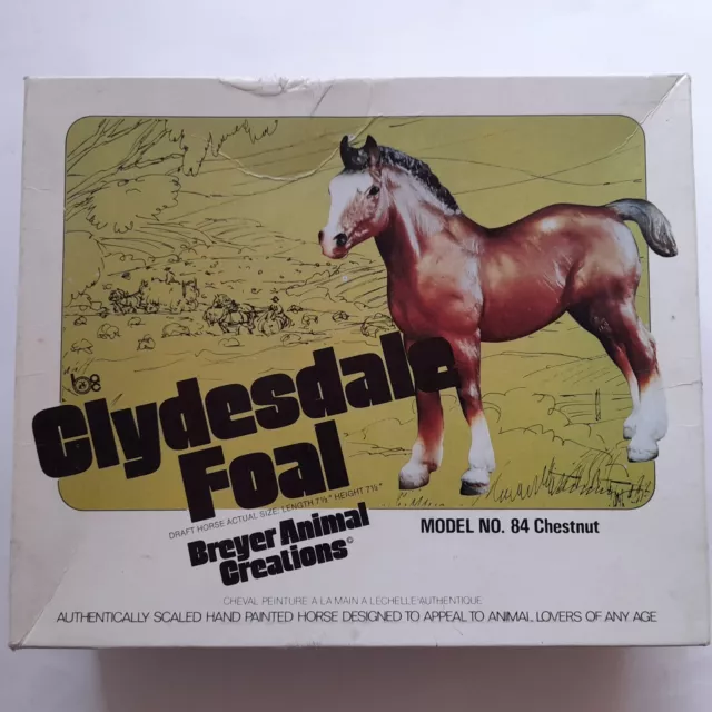 Breyer Animal Creations Clydesdale Foal Nr. 84, handbemalt, in OVP