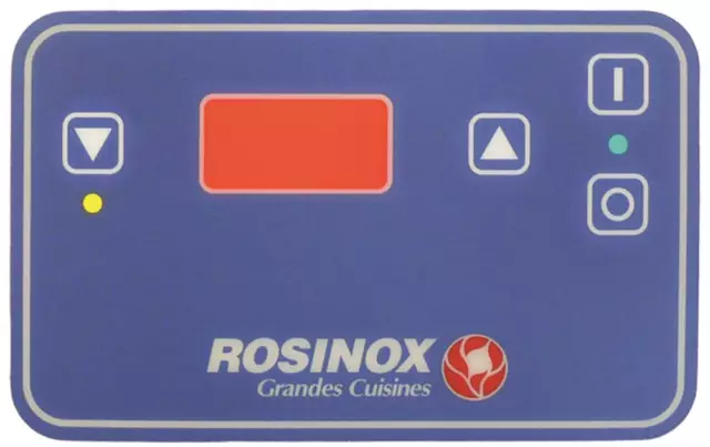 Rosinox Tastaturfolie für Fritteuse 4 Tasten blau Länge 148mm Breite 91mm