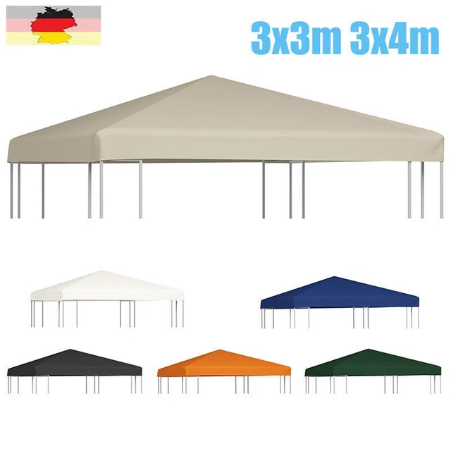 3x3 m 3x4 m Pavillon Abdeckung Ersatzdach Partyzelt Plane Ersatzdach ✅DE Stock