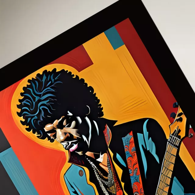 Poster arte da parete chitarra, chitarrista Jimi Hendrix, regalo di compleanno 3